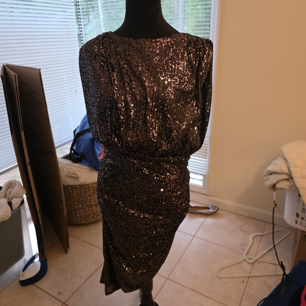 White House Black Market Sparkling Asymmetrical Dress